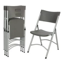 Set Of 4 Heavy Duty Plastic Folding Chairs - Hampden Furnishings