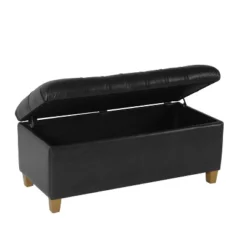 Ainsley Button Tufted Storage Bench Faux Leather - HomePop -Baxton Studio Sale Shop GUEST 9971c988 e254 4c97 a06e 8571dee5730b
