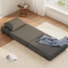 Modern Convertible Sleeper Chair With Upgraded Pillow, Foldable Memory Foam Sleepers, Comfy Floor Sofa