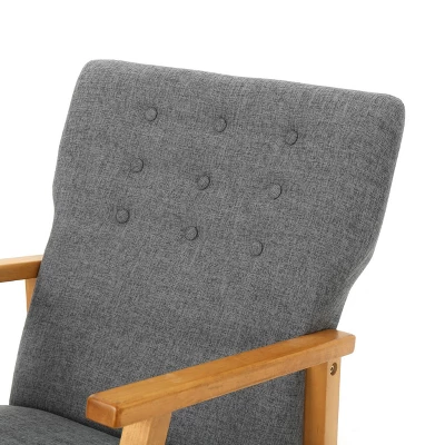 Harvey Mid-Century Modern Fabric Rocking Chair - Christopher Knight Home 5 Harvey Mid-Century Modern Fabric Rocking Chair - Christopher Knight Home - Image 5
