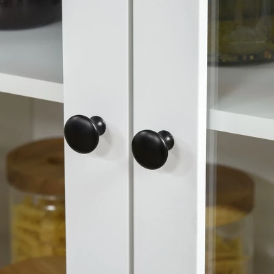 HOMCOM 61" Freestanding Kitchen Pantry, Storage Cabinet With Soft Close Doors, Adjustable Shelves, And 2 Drawers, White 5 HOMCOM 61" Freestanding Kitchen Pantry, Storage Cabinet With Soft Close Doors, Adjustable Shelves, And 2 Drawers, White - Image 5