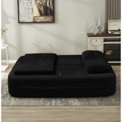 NicBex Functional Foldable Futon Sofa Bed With Plush Blanket & Pillows,Convertible Sleeper Deep Seat Sofa Couch For Living Room -Baxton Studio Sale Shop GUEST 9a361278 ebc1 496f b208 42930bf4ec1a