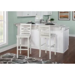 Bristol Barstool White - Powell Company -Baxton Studio Sale Shop GUEST 9a7e3c39 9fb1 412d bc57 68d1c77bc40c
