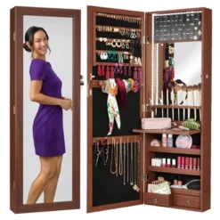 Best Choice Products Hanging Mirror Jewelry Armoire, Door Or Wall Mounted Cabinet W/ LED Lights, Lock 34 Best Choice Products Hanging Mirror Jewelry Armoire, Door Or Wall Mounted Cabinet W/ LED Lights, Lock -Baxton Studio Sale Shop GUEST 9a917701 984f 4be9 8a5f b488e1f58104