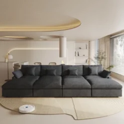 Modular Sectional Sleeper Sofa Bed, 160"U Shaped Modular Couch With Storage Ottoman, Down Filled Convertible Sofa,6 Seater Couch For Living Room -Baxton Studio Sale Shop GUEST 9a99828d d52e 42da afb0 78cb6ae8e36a