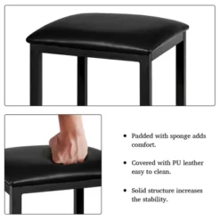 3 Piece Counter Height Dining Set Faux Marble Table 2 Chairs Kitchen Bar -Baxton Studio Sale Shop GUEST 9b243c1e 7ba2 4285 b243 52babfde6698