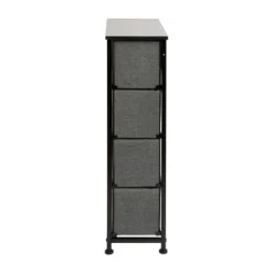 Flash Furniture 4 Drawer Slim Wood Top Cast Iron Frame Vertical Storage Dresser With Easy Pull Fabric Drawers -Baxton Studio Sale Shop GUEST 9b4a8350 04fe 4035 9430 5ed612c7e2c2