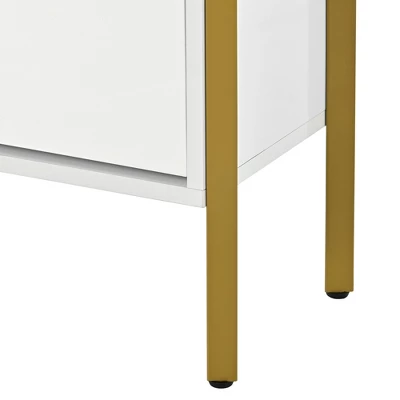 39" Modern Freestanding Shoe Cabinet With 2 Flap Drawers And 1 Slide Drawer - ModernLuxe 10 39" Modern Freestanding Shoe Cabinet With 2 Flap Drawers And 1 Slide Drawer - ModernLuxe - Image 10