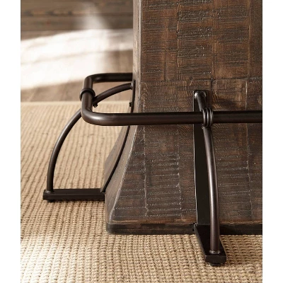 Jennings Round Counter Height Dining Table Wood/Metal Distressed Walnut Finished Wood/Brown Metal - Hillsdale Furniture 3 Jennings Round Counter Height Dining Table Wood/Metal Distressed Walnut Finished Wood/Brown Metal - Hillsdale Furniture - Image 3