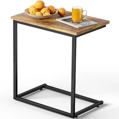 Pipishell C Shaped End Table 27 Inches High, Side Table For Couch Slide Under, C Table Sofa Side End Table For Living Room 6 Pipishell C Shaped End Table 27 Inches High, Side Table For Couch Slide Under, C Table Sofa Side End Table For Living Room - Image 6