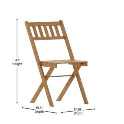 Emma And Oliver Set Of 2 All Natural Weather Resistant Acacia Wood Folding Patio Bistro Chairs In A Natural Finish With Protective Teak Oil Layer -Baxton Studio Sale Shop GUEST 9c296413 95bf 49c0 a8be bd3e89959aa6