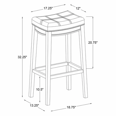 Set Of 2 Claridge Barstools - Linon 12 Set Of 2 Claridge Barstools - Linon - Image 12