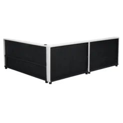 Queen/Full Size Platform Bed Frame, Upholstered Floor Bed Daybed With USB Ports -ModernLuxe -Baxton Studio Sale Shop GUEST 9c9f79b1 d6e1 463b 9d15 d2dffae99767