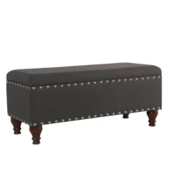 Large Storage Bench With Nailhead Trim - HomePop 25 Large Storage Bench With Nailhead Trim - HomePop -Baxton Studio Sale Shop GUEST 9cfc4aa3 ffae 4415 844e 9c6d225b74b2