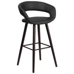 Emma And Oliver 29"H Wood Rounded Open Back Barstool 22 Emma And Oliver 29"H Wood Rounded Open Back Barstool -Baxton Studio Sale Shop GUEST 9d17850d cccc 4a43 b121 13e117bb840e