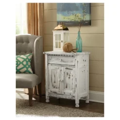1-drawer Storage Cabinet Hardwood White - Alaterre Furniture -Baxton Studio Sale Shop GUEST 9d1d33c5 3c51 43fc 805a 8e735a39a70e