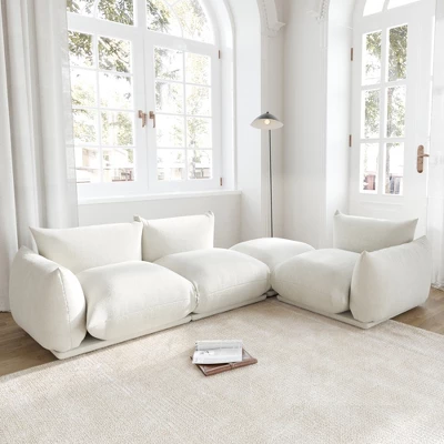 Modular Sectional Sofa,Lovesofa Couch, 77.16inch Minimalist Convertible Sofa Couch, Modern Chenilleyarn 2 Seater Living Room Sofa Sets 9 Modular Sectional Sofa,Lovesofa Couch, 77.16inch Minimalist Convertible Sofa Couch, Modern Chenilleyarn 2 Seater Living Room Sofa Sets - Image 9