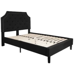 Flash Furniture Brighton Tufted Upholstered Platform Bed With 10 Inch CertiPUR-US Certified Foam And Pocket Spring Mattress -Baxton Studio Sale Shop GUEST 9dde0e00 fece 4526 b63a fdc1a29a7482