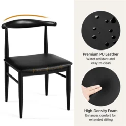 Yaheetech Set Of 2 Modern Dining Chairs Armless Chairs With Metal Legs 10 Yaheetech Set Of 2 Modern Dining Chairs Armless Chairs With Metal Legs -Baxton Studio Sale Shop GUEST 9e3391d5 16f4 4dd1 8dd8 5b9e473d1b16