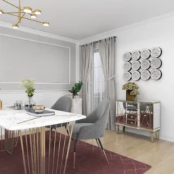 Glam Mirrored Rectangular Storage Cabinet Silver - Olivia & May -Baxton Studio Sale Shop GUEST 9e4df148 52d3 4a3d 9309 f97045e94d65