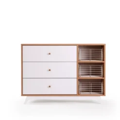 Teen Central Park 3 Drawer Dressers With Shelves - Dadada Baby