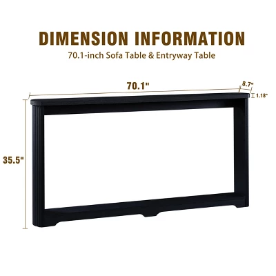 Narrow Wooden Console Table - Waterproof Sofa Table Entryway Table - ModernLuxe 3 Narrow Wooden Console Table - Waterproof Sofa Table Entryway Table - ModernLuxe - Image 3