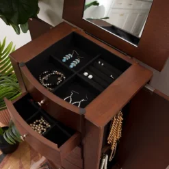 Francesca Jewelry Armoire Merlot Brown - Powell Company -Baxton Studio Sale Shop GUEST 9f9ed97f 57c4 4b6a 9334 db6c0dbb3f3a