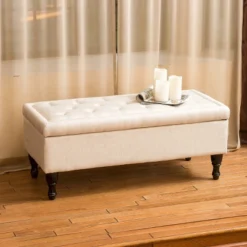 Chantelle Fabric Storage Ottoman - Christopher Knight Home -Baxton Studio Sale Shop GUEST 9fedec65 5def 458e a575 9e942040c221