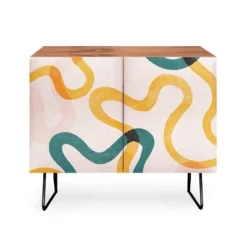 ThirtyOne Illustrations Streamers Black Legged Credenza - Deny Designs -Baxton Studio Sale Shop GUEST a00ad80c d319 4d37 b544 f9313277a268