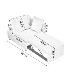 KTMBDW Folding Sofa Bed, Convertible Sleeper Chair With Pillows And Adjustable Backrest, Pullout Chair Sofa Bed For Living Room, Bedroom -Baxton Studio Sale Shop GUEST a08514e6 3dcc 4b65 98b3 a895ff7e05f5