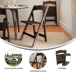Flash Furniture Holden Commercial Grade Solid Wood Folding Dining Chair -Baxton Studio Sale Shop GUEST a0cb0884 6d45 4692 856e 0b7830138699
