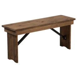Flash Furniture HERCULES Series 40" X 12" Solid Pine Folding Farm Bench -Baxton Studio Sale Shop GUEST a0e2606b 11ab 47b0 88b7 a8a779f4c7c9