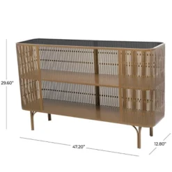 Olivia & May Metal Art Deco Inspired 1 Shelf Console Table With Black Glass Top Gold 11 Olivia & May Metal Art Deco Inspired 1 Shelf Console Table With Black Glass Top Gold -Baxton Studio Sale Shop GUEST a140e1e1 1112 4cc2 81fc 32635616ac0d