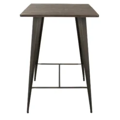 41" Oregon Industrial Bar Height Pub Table Antique Metal With Espresso Wood Top - LumiSource -Baxton Studio Sale Shop GUEST a19201f9 f2e1 49cb b160 d433bf3ed32a