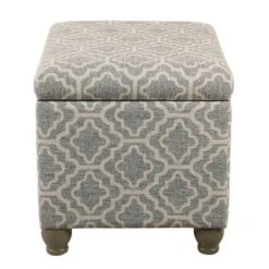 HomePop Medium Storage Ottoman Geometric Ash Gray: Upholstered Footstool With Rubberwood Legs 11 HomePop Medium Storage Ottoman Geometric Ash Gray: Upholstered Footstool With Rubberwood Legs -Baxton Studio Sale Shop GUEST a1ccbdac a712 49dd bc56 2ca43e9dda99