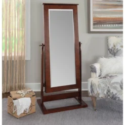 Chiara Cheval Mirror/Jewelry Wardrobe Walnut - Powell Company -Baxton Studio Sale Shop GUEST a215a97f d5b6 49c3 abcc 5ab36252ba31