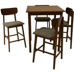 Zenvida Mid Century Counter Height Dining Table Set, Square Solid Wood Table And Chairs 12 Zenvida Mid Century Counter Height Dining Table Set, Square Solid Wood Table And Chairs -Baxton Studio Sale Shop GUEST a219b808 08fa 4e59 a210 146790df771e