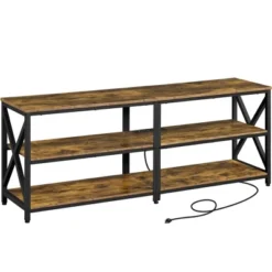 Yaheetech Vintage 3-layer TV Stand TV Console With Power Outlet -Baxton Studio Sale Shop GUEST a2d32c25 d7b8 4a4b 8f09 04cdf44d4dd6