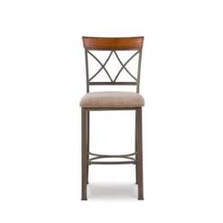 29" Carter Barstool Tan/Cherry - Powell Company