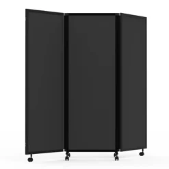 Stand Up Desk Store ReFocus Three-Panel Trifold Room Divider Screen (71" X 65") -Baxton Studio Sale Shop GUEST a3bde787 f3b6 4b2c b93f 7ee1250f548a