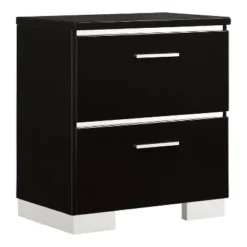 3pc Shorehaven Contemporary Nightstand And Chest California King Bedroom Set Black/Chrome - MiBasics -Baxton Studio Sale Shop GUEST a3f0627a 57c1 4ba7 a382 5f0374f39c7f