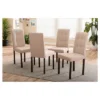 Baxton Studio Set Of 4 Andrew Modern And Contemporary Fabric Upholstered Grid-tufting Dining Chair