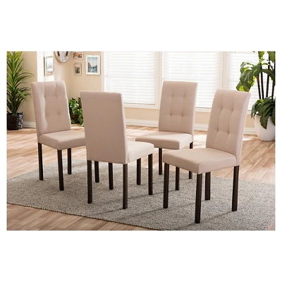 Baxton Studio Set Of 4 Andrew Modern And Contemporary Fabric Upholstered Grid-tufting Dining Chair 1 Baxton Studio Set Of 4 Andrew Modern And Contemporary Fabric Upholstered Grid-tufting Dining Chair