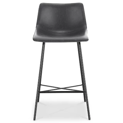 Set Of 3 24" Phillip Counter Height Barstools - Poly & Bark 2 Set Of 3 24" Phillip Counter Height Barstools - Poly & Bark - Image 2