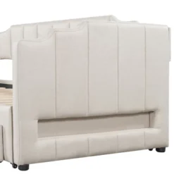 ModernLuxe Twin XL Size Extendable Daybed, Twin XL To King Storage Bed Frame With Two Drawers And LED Light -Baxton Studio Sale Shop GUEST a44ba199 1e9f 41fa a269 2e842c97fbbf