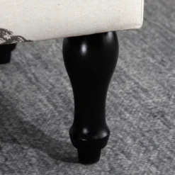 HOMCOM Linen-Touch Upholstered Fabric Ottoman Bench Bed Stool For Bedroom, Entryway, Living Room 8 HOMCOM Linen-Touch Upholstered Fabric Ottoman Bench Bed Stool For Bedroom, Entryway, Living Room -Baxton Studio Sale Shop GUEST a4aa74ba f835 481f b861 bc2311364156