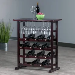 Vinny Wine Rack Espresso Dark Espresso - Winsome -Baxton Studio Sale Shop GUEST a501b493 25be 434f 94f1 19fd2389043f