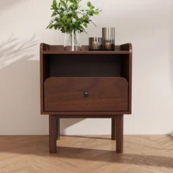 Roundhill Furniture Wyller 2-Piece Bedroom Set, Platform Bed With Nightstand, Natural Walnut, Queen 22 Roundhill Furniture Wyller 2-Piece Bedroom Set, Platform Bed With Nightstand, Natural Walnut, Queen -Baxton Studio Sale Shop GUEST a50778a7 0a62 4ffc 99a3 f9019666b104