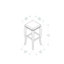 San Francisco Backless Faux Leather Barstool Wood Caramel - Linon -Baxton Studio Sale Shop GUEST a558b547 7e22 482c a569 ae2811ec2826