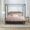 Melanie Wood And Metal Canopy Bed Oiled Bronze - Hillsdale Furniture